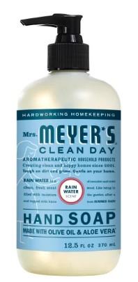 Mrs. Meyer's Clean Day Rain Water Scent Hand Soap w/ Olive Oil & Aloe Vera 12.5 Fl oz