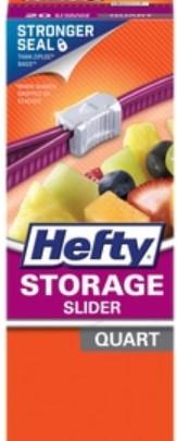 Hefty Storage Slider Quart Bags