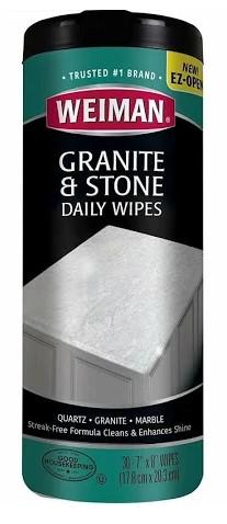 Weiman Granite & Stone Wipes, 30 ct