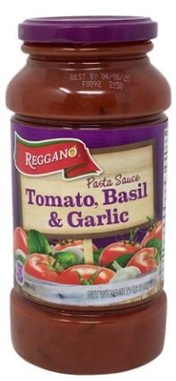 Reggano Tomato, Basil & Garlic Pasta Sauce