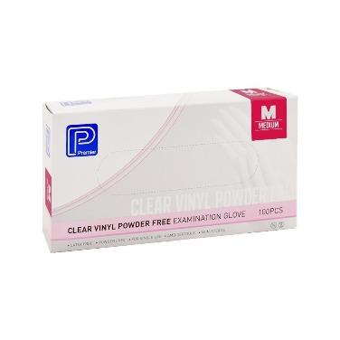 Vinyl Gloves Clear Med /pk100
