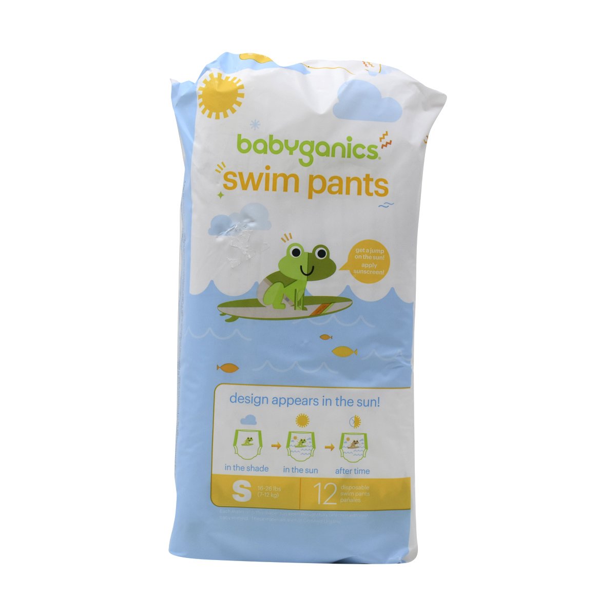 Babyganics, Color Changing Disposable Swim Diapers, Small