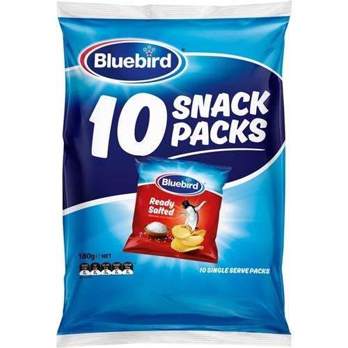 Bluebird Original Ready Salted Snack Pack 180g/10pk