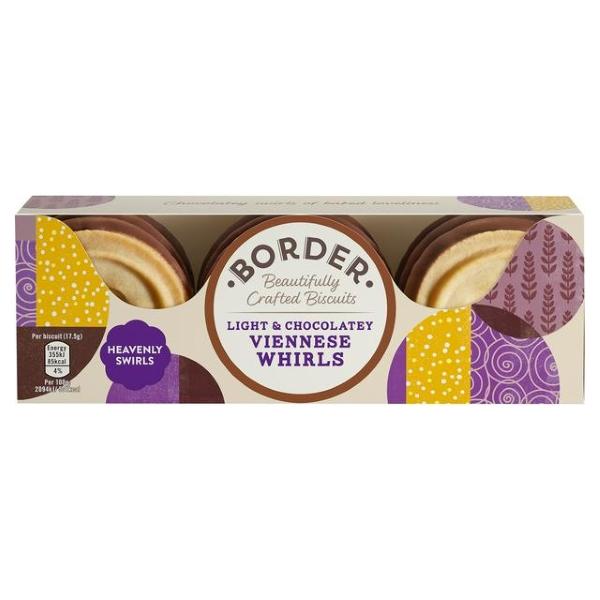 Border Biscuits Light & Chocolatey Viennese Whirls 150g