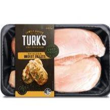 Turks Free Range Skinless Breast Fillets - 450gm