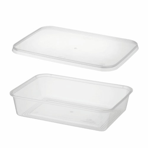 Clear Deli Container & Lid 500ml/50pk