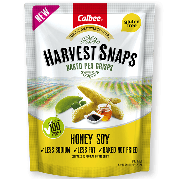 Calbee Harvest Snaps Original Honey Soy Crisps 93g