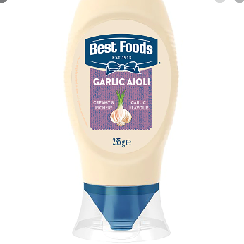 Best Foods Garlic Aioli Squeeze 235g