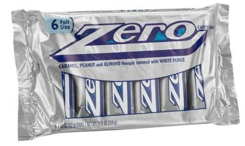 Zero Candy Bars, 1.85 oz, 6 count