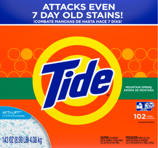 Tide Mountain Spring Laundry Detergent with Acti-Lift Crystals 102 Loads