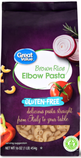 Great Value Gluten Free Brown Rice Elbow Pasta 16oz