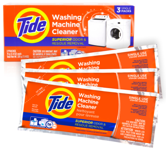 Tide Washing Machine Cleaner, 3 pouches