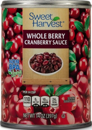 Sweet Harvest Jellied Cranberry Sauce 14 oz