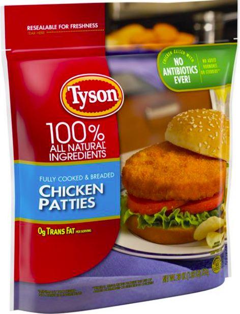 Tyson Fully Cooked & Breaded Chicken Patties 26oz