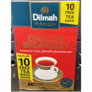 Dilmah Tagless English Breakfast Tea Bags 60pk 120g