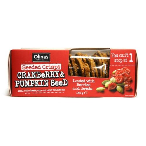 Olina's Bakehouse Cranberry & Pumpkin Seed Crackers 150g