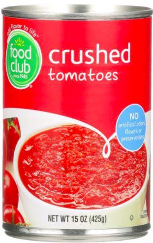 Food Club Crushed Tomatoes 15oz