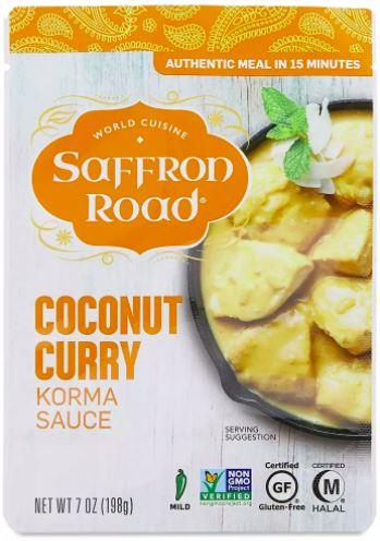 Saffron Road Coconut Curry Korma Sauce Mix, 7 oz