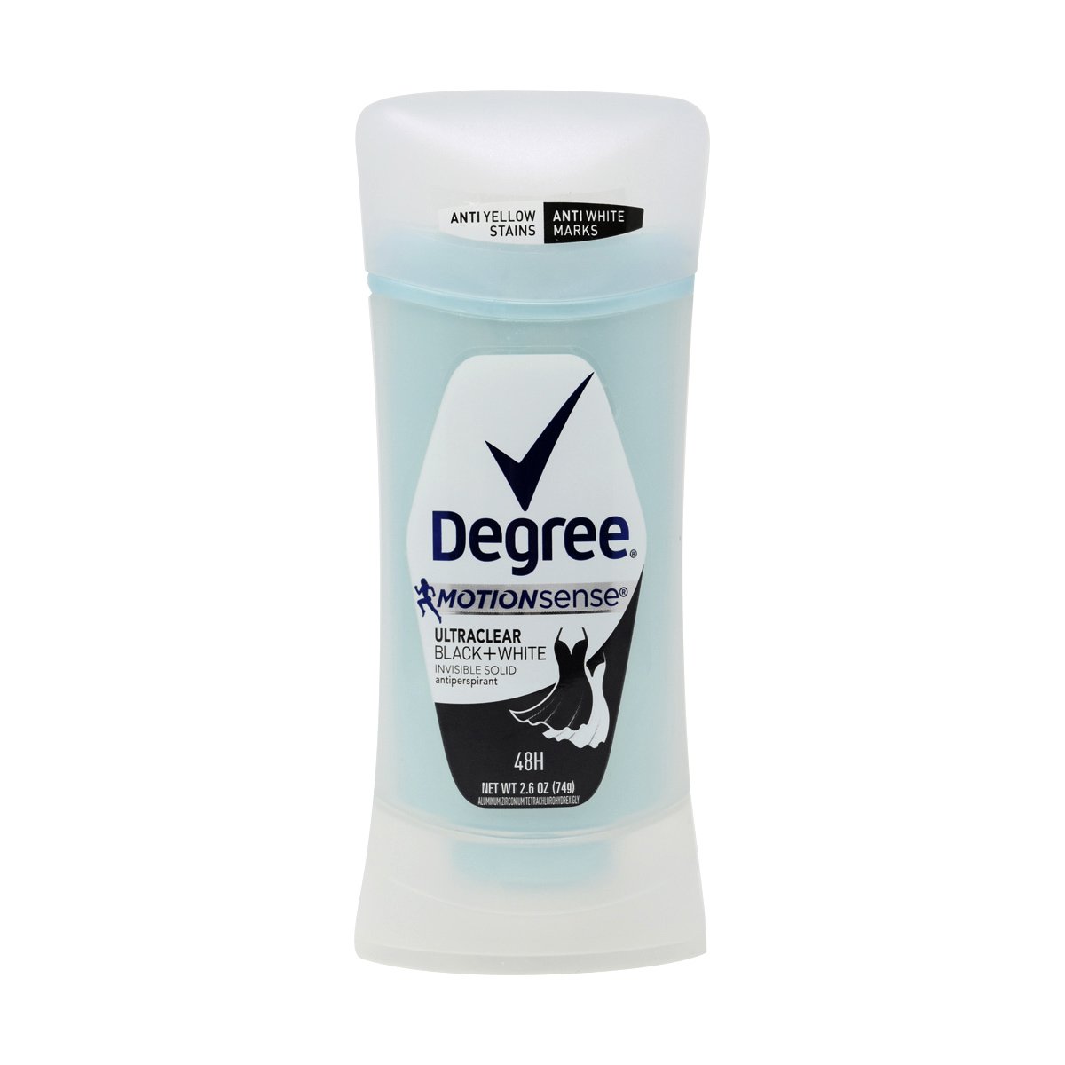 Degree MotionSense UltraClear Black+White Invisible Solid Antiperspirant - 2.6 oz