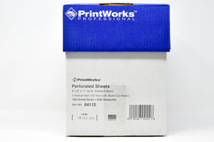 Printworks Professional Perforated Sheets, 24 lb. Premium Bond Copy Paper