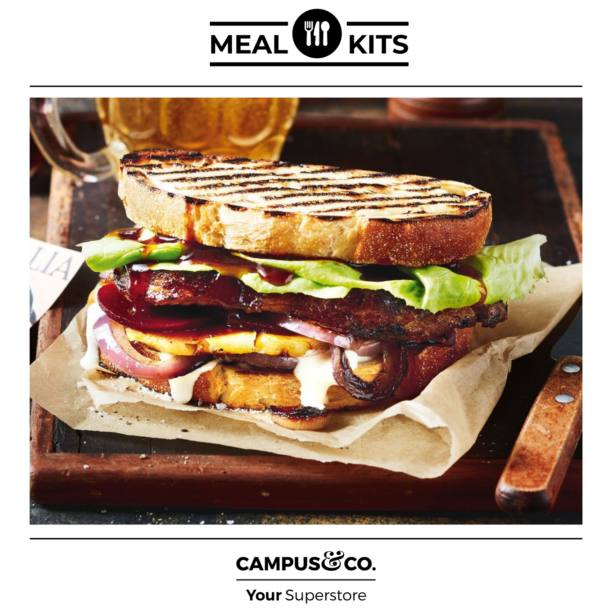 Aussie Steak Sandwich Meal Kit 4 Servings