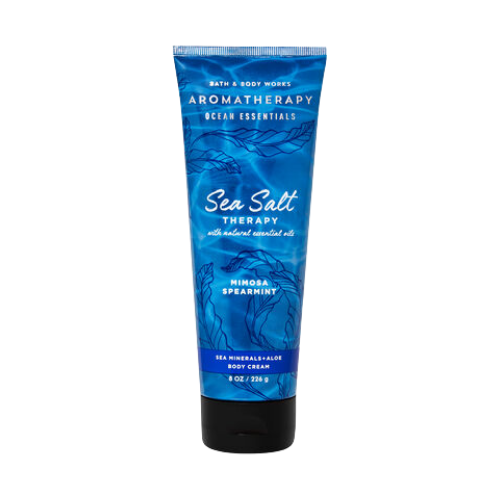 Bath & Body Works Mimosa Spearmint Aromatherapy Ocean Essentials Sea Minerals + Aloe Body Cream 8oz