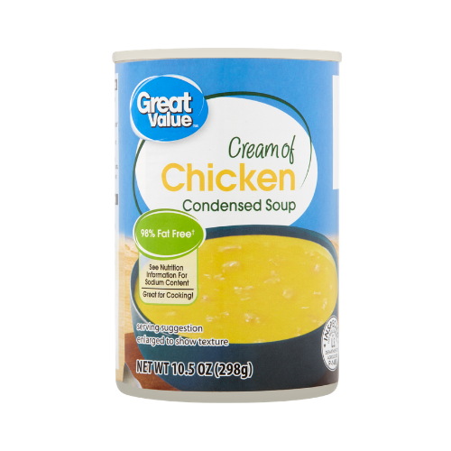 Great Value Cream of Chicken Soup 98% Fat Free 10.5 oz