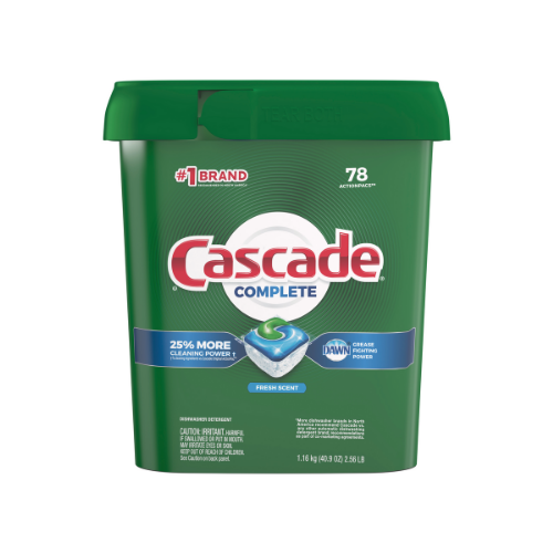 Cascade Complete Dawn Fresh Scent Action Pacs Dishwasher Detergent 78 Pacs