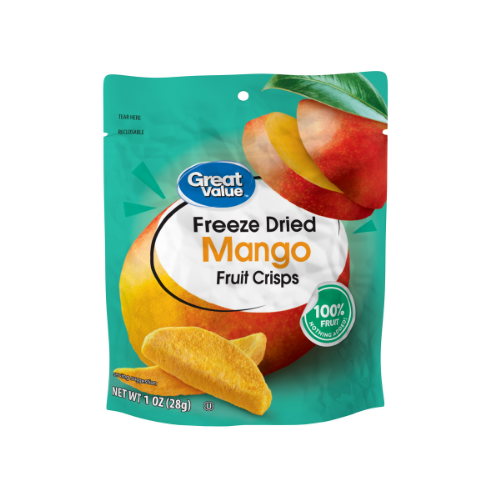 Great Value Freeze Dried Mango Fruit Crisps 1oz