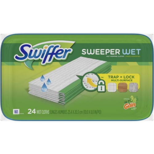 Swiffer Sweeper Gain Wet Mopping Cloths 24 Wet Cloths