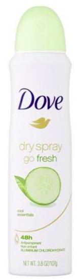 Dove Dry Spray  Go Fresh Antiperspirant Cool Essentials, 3.8 oz