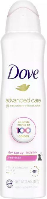 Dove Dry Spray Invisible Clear Finish Antiperspirant 4.8 oz