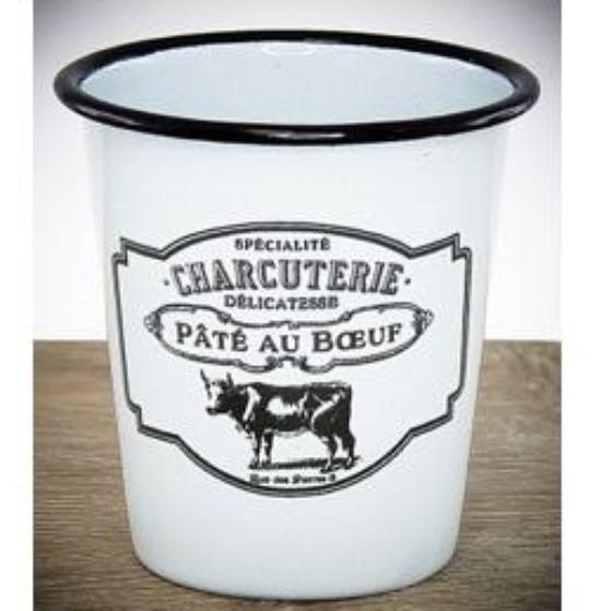 90x90mm Enamel Coated Tin - Pate Au Boeuf