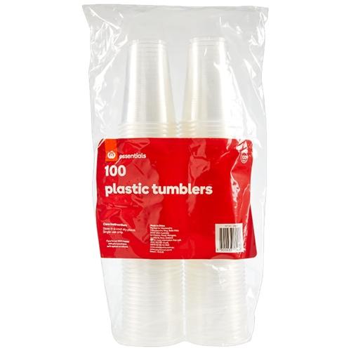 Essentials Cups Plastic Tumblers /100pk