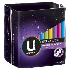 UByKotex Extra Overnight Regular with wings /10pk