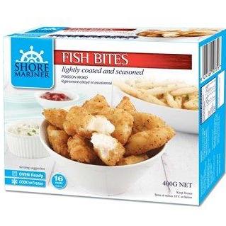 Shore Mariner Frozen Lightly Coated & Seasoned Fish Bites 400g