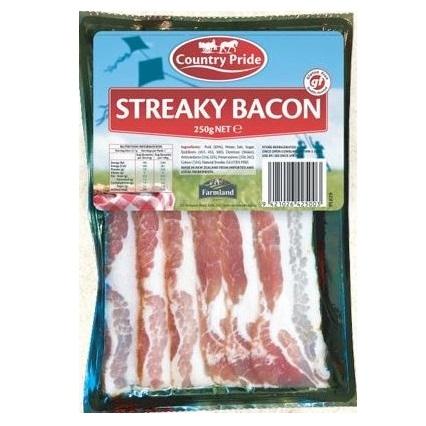 Country Pride Streaky Bacon 250g