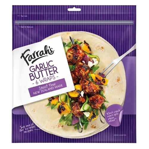 Farrah's Wraps Garlic Butter 6pk