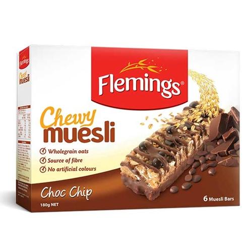 Flemings Chewy Muesli Choc Chip 180g