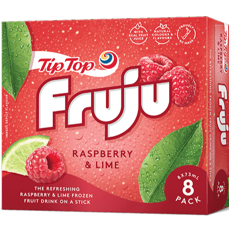 FruJu Ice Blocks Raspberry & Lime 8pk 584ml