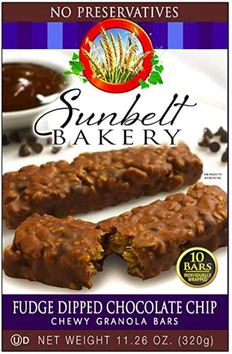 Sunbelt Bakery Fudge Dipped Chocolate Chip Granola Bars