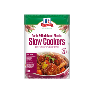 McCormick Slow Cook Garlic & Herb Lamb Shanks Recipe Base 40g