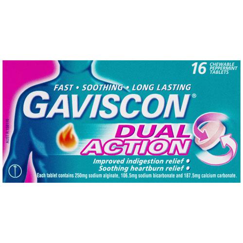 Gaviscon Dual Action Tabs 16s