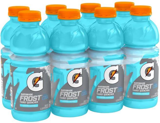 Gatorade Frost Thirst Quencher Glacier Freeze 20oz x 8