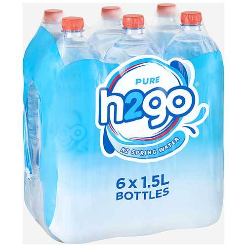 Pure h2go NZ Spring Water 1.5L/6pk