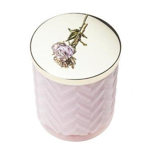 Cote Noire PINK Herringbone Candle with Scarf