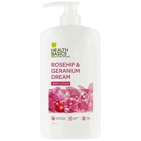 HB Moisturizing Body Lotion Rosehip & Geranium 1l