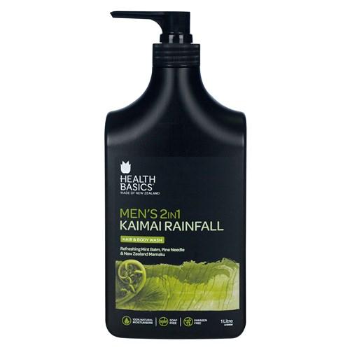 Health Basics Body Wash Pump Kaimai Rainfall Mens 1L