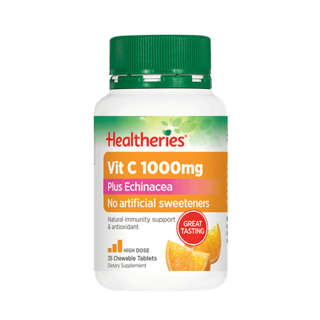 Healtheries Kidscare Vit C plus Echinacea Chewable Tablets 60pk