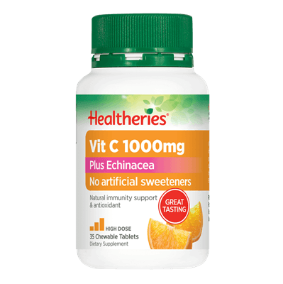 Healtheries Vit C 1000mg Plus Echinacea Chewable Tablets 35pk